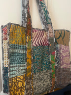Quilted Cotton Tote Clothing and Accessories La Vie Bien Quilted Cotton Tote