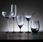 Quinn Mouth - Blown Crystal Glassware – Premium Coastal Entertaining (Ocean Blue) Tableware La Vie Bien Quinn Mouth - Blown Crystal Glassware – Premium Coastal Entertaining (Ocean Blue)