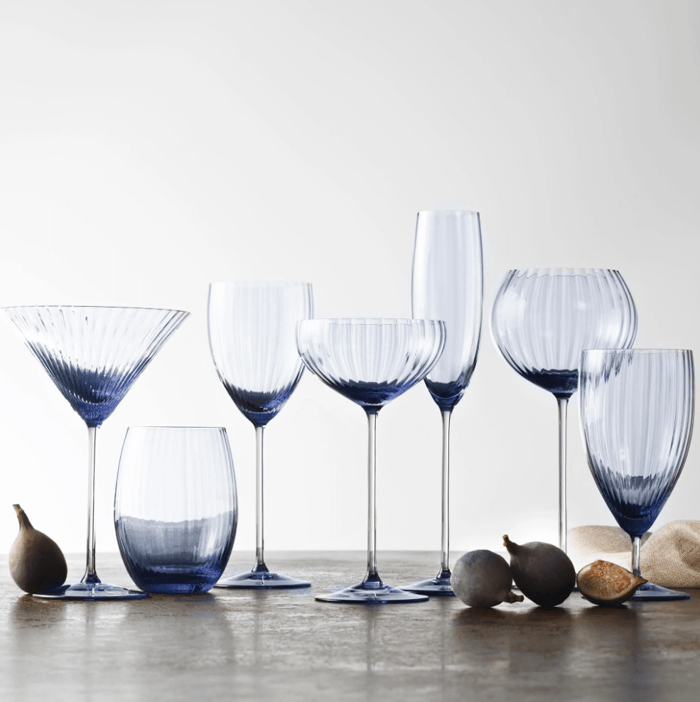 Quinn Mouth - Blown Crystal Glassware – Premium Coastal Entertaining (Ocean Blue) Tableware La Vie Bien Quinn Mouth - Blown Crystal Glassware – Premium Coastal Entertaining (Ocean Blue)