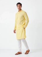 2108 - Yellow Kurta Set for Men