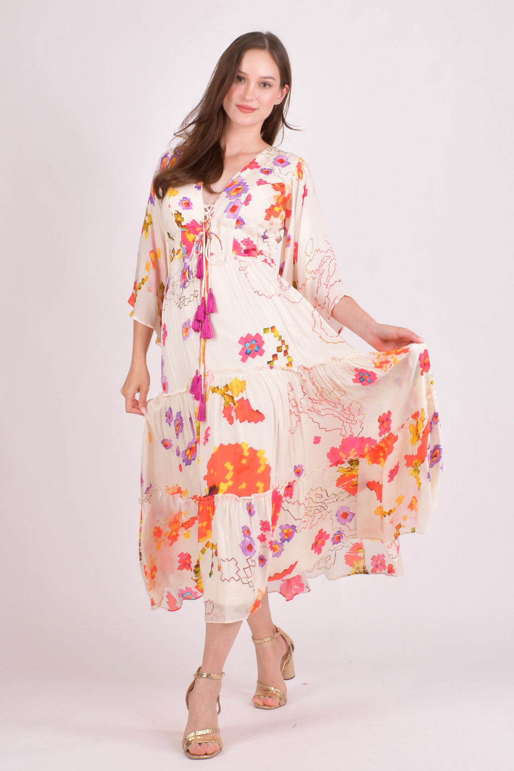 Grasie Floral Ruffle Maxi Dress