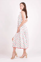Olinda Cotton Tiered Midi Dress by Raas
