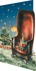 Rabbit Storytime Lasercut Christmas Card by Ash & Rose