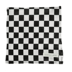 Race Black & White Checkered Stretch Swaddle by Little Mae & Co