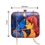 Radha Krishna Print Clutch Clutch La Vie Bien Radha Krishna Print Clutch