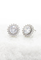 Radiant Shine Platinum Zircon Studs by Ethical Trade Co