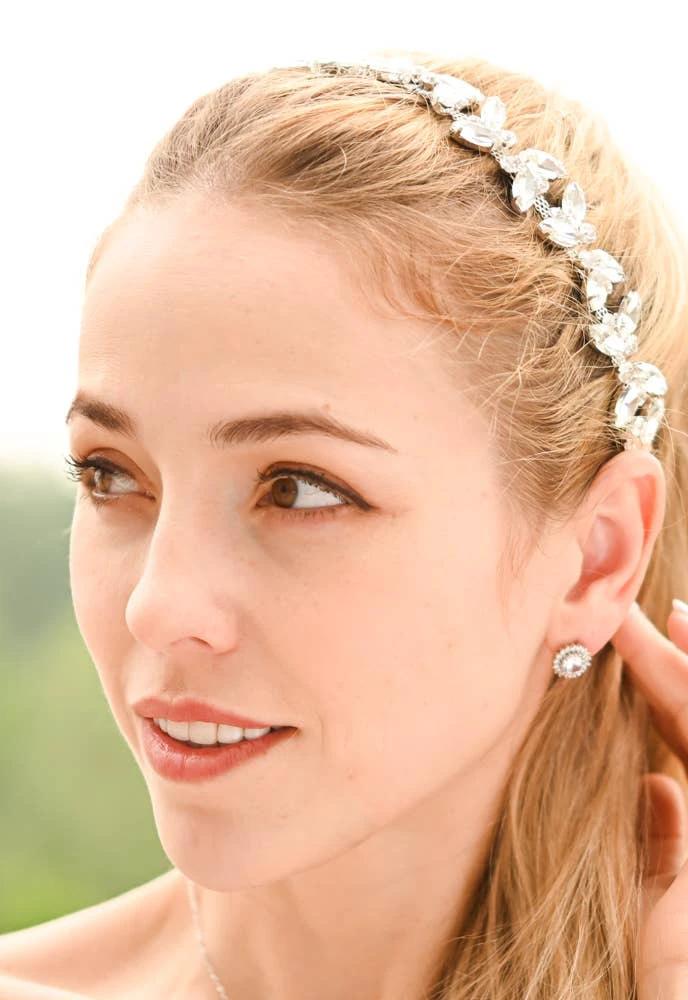 Radiant Shine Platinum Zircon Studs by Ethical Trade Co