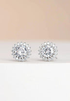 Radiant Shine Platinum Zircon Studs by Ethical Trade Co