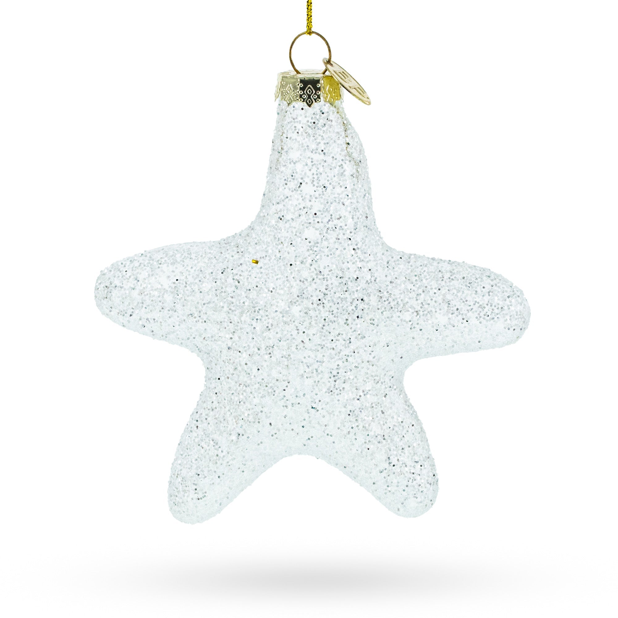 Radiant White Star "Love" Glass Christmas Ornament Christmas Ornaments > Stars La Vie Bien Radiant White Star "Love" Glass Christmas Ornament