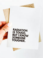 Radiation is Tough Cancer Get Well Card by Five Dot Post