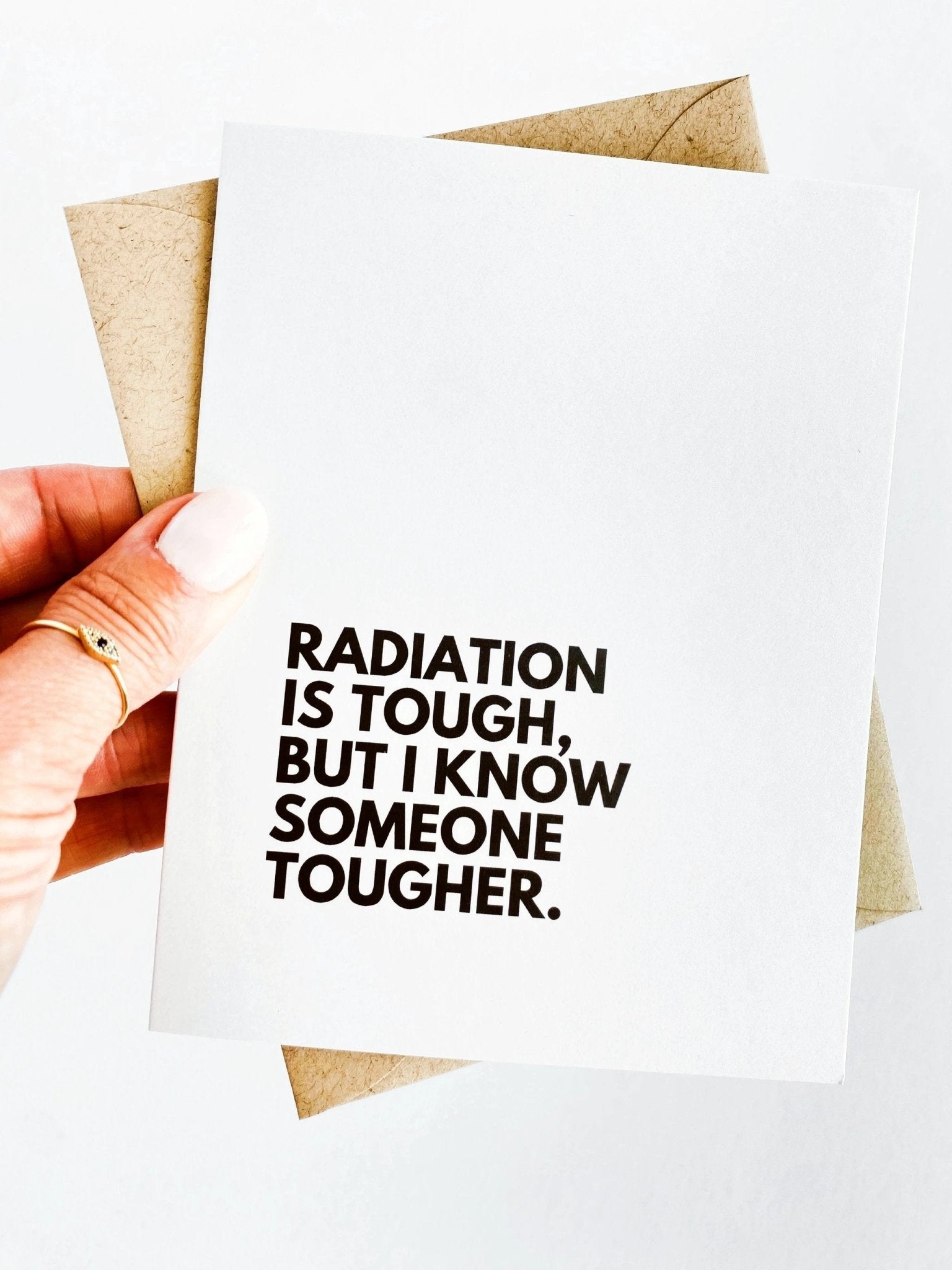Radiation is Tough Cancer Get Well Card by Five Dot Post