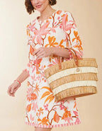 Raffia Fringe Day Tote Nutmeg Natural La Vie Bien Raffia Fringe Day Tote Nutmeg Natural