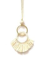 Raffia Fringe Necklace by Fair Anita