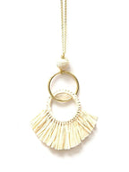 Raffia Fringe Necklace by Fair Anita