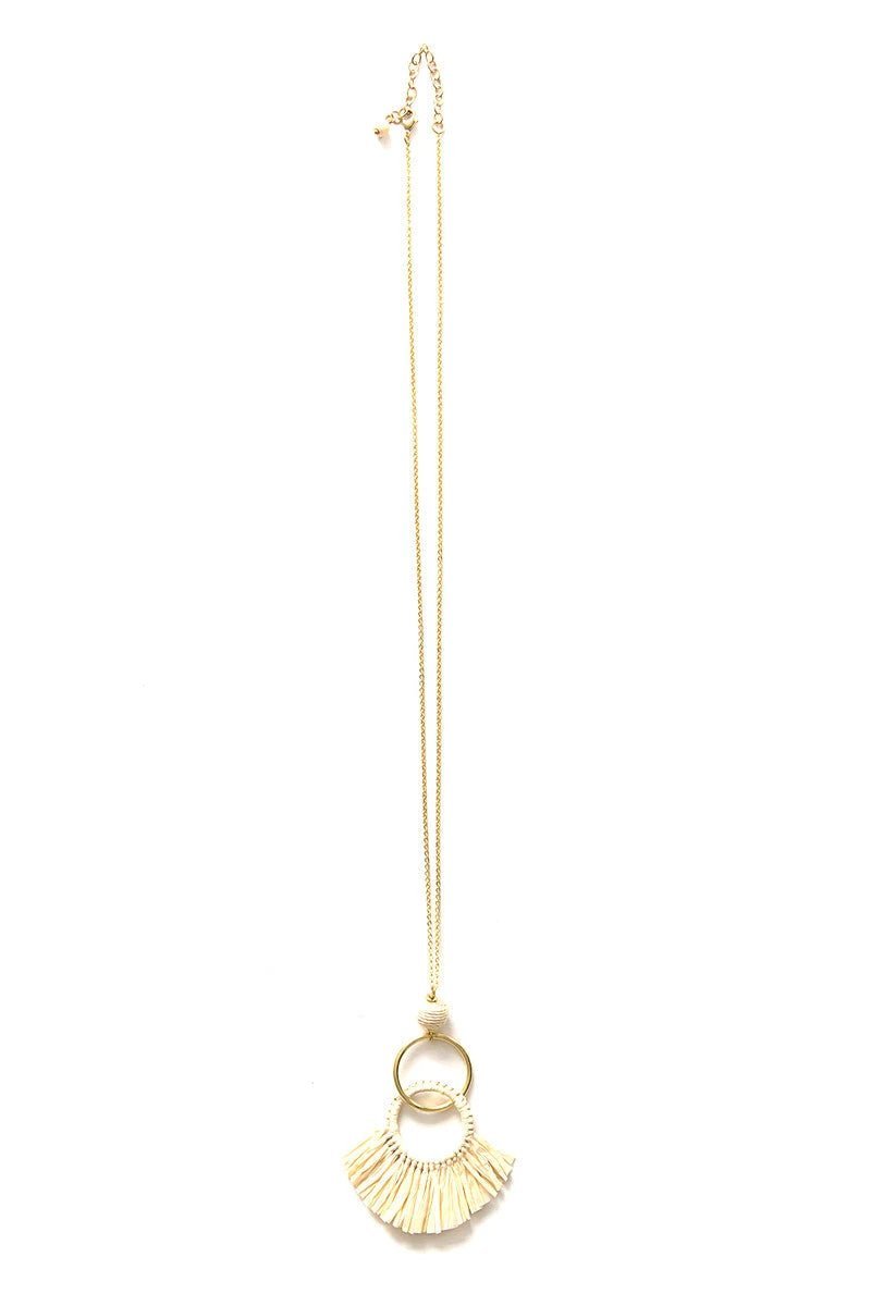 Raffia Fringe Necklace by Fair Anita