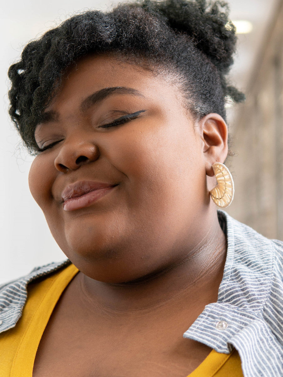 Raffia Hoop Earrings