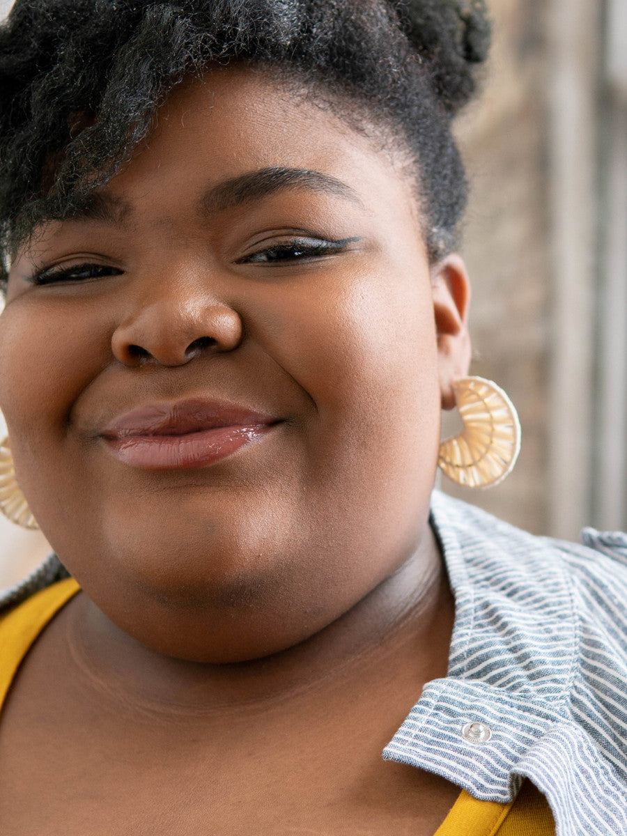 Raffia Hoop Earrings