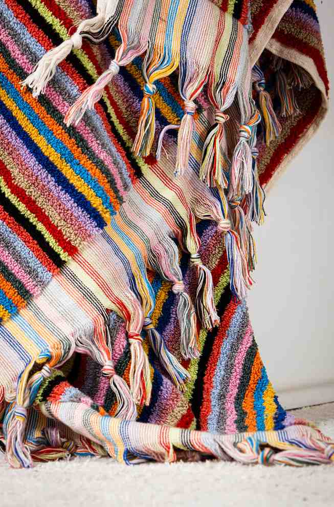 Hand woven Striped Bath Towel