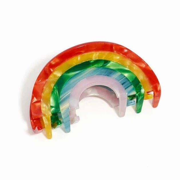 Rainbow Acetate Hair Claw Clip by Bespattered Facade