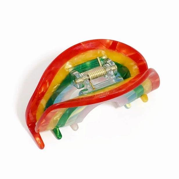 Rainbow Acetate Hair Claw Clip by Bespattered Facade