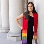 Rainbow and Red Contemporary Clergy Stole Religious La Vie Bien Rainbow and Red Contemporary Clergy Stole