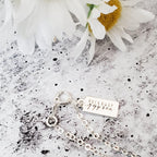Rainbow Baby Initial Necklace Stamped Necklaces La Vie Bien Rainbow Baby Initial Necklace