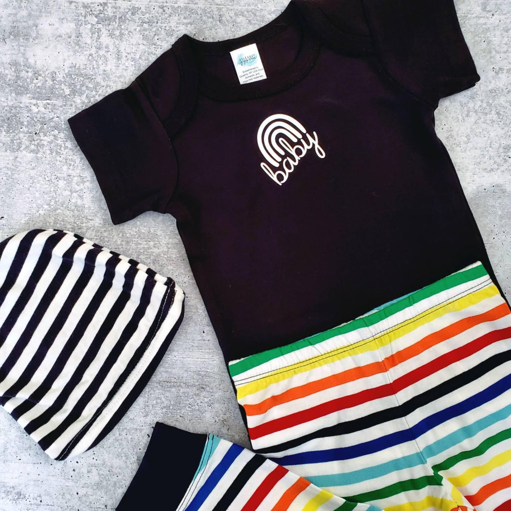 Rainbow Baby Short Sleeve Baby Bodysuit OR Toddler Tee Kids' Clothes La Vie Bien Rainbow Baby Short Sleeve Baby Bodysuit OR Toddler Tee
