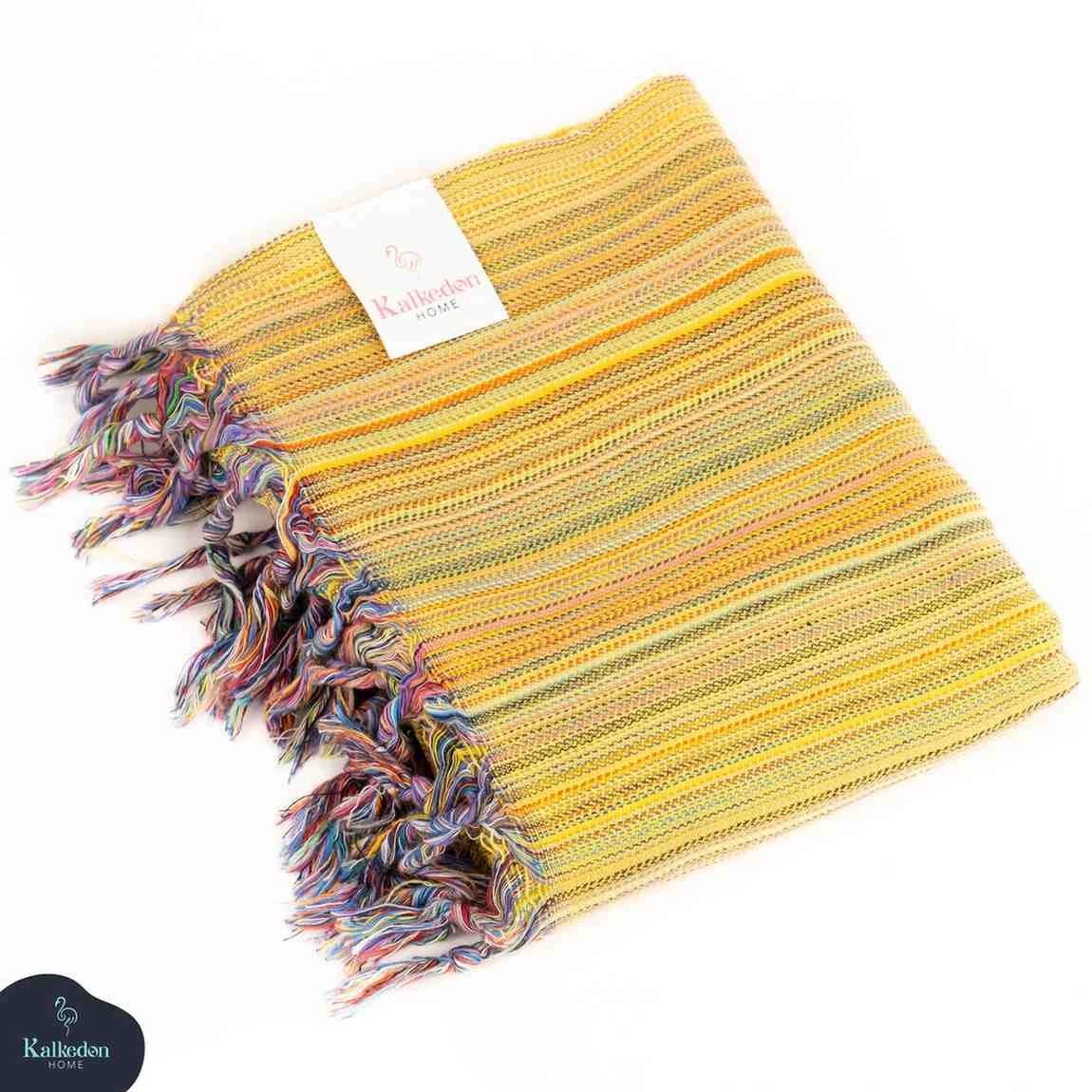 Rainbow Beach Towel - 100% Premium Turkish Cotton by Kalkedon Towels