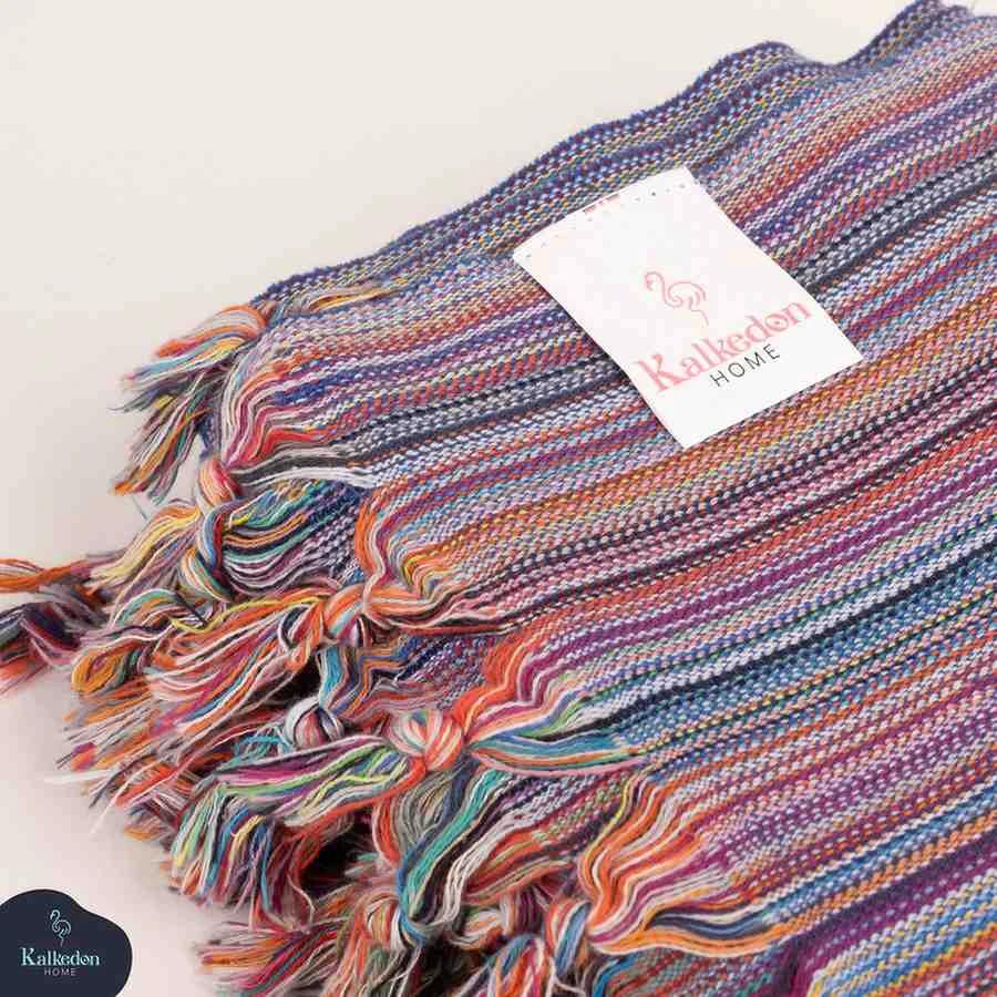 Rainbow Beach Towel - 100% Premium Turkish Cotton by Kalkedon Towels