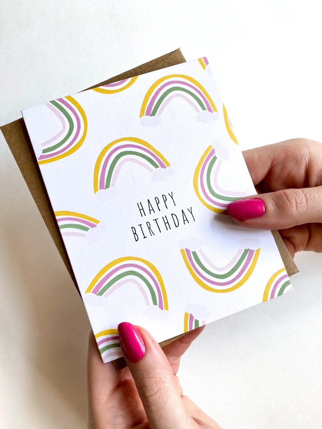 Rainbow Birthday Card, First Birthday Birthday, Friend, Rainbow, Baby Bi by Five Dot Post
