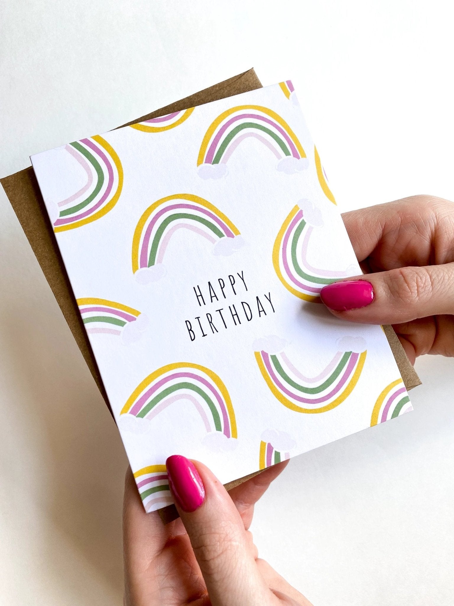 Rainbow Birthday Card, First Birthday Birthday, Friend, Rainbow, Baby Bi by Five Dot Post
