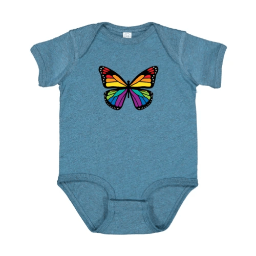 Rainbow Butterfly Infant Onesie by RainBee Designs LLC