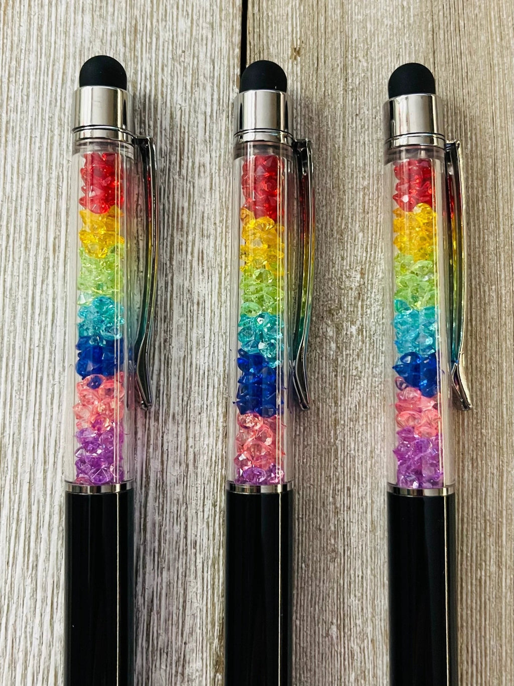 Rainbow Crystals Twist Pen/Stylus by Bespattered Facade