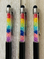 Rainbow Crystals Twist Pen/Stylus by Bespattered Facade