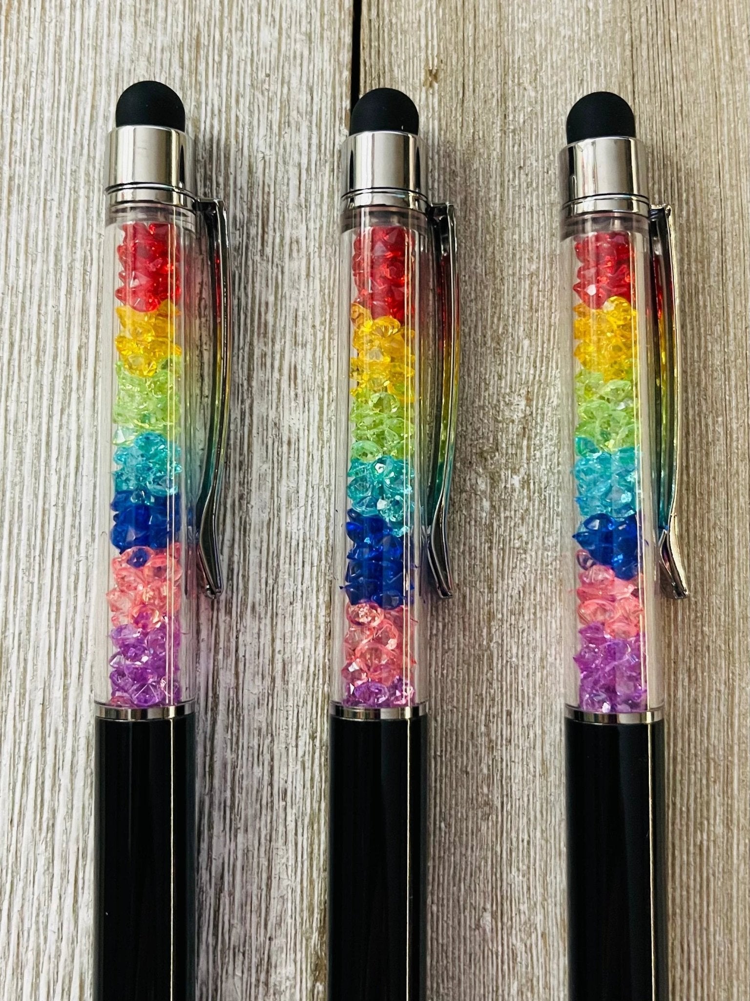 Rainbow Crystals Twist Pen/Stylus by Bespattered Facade