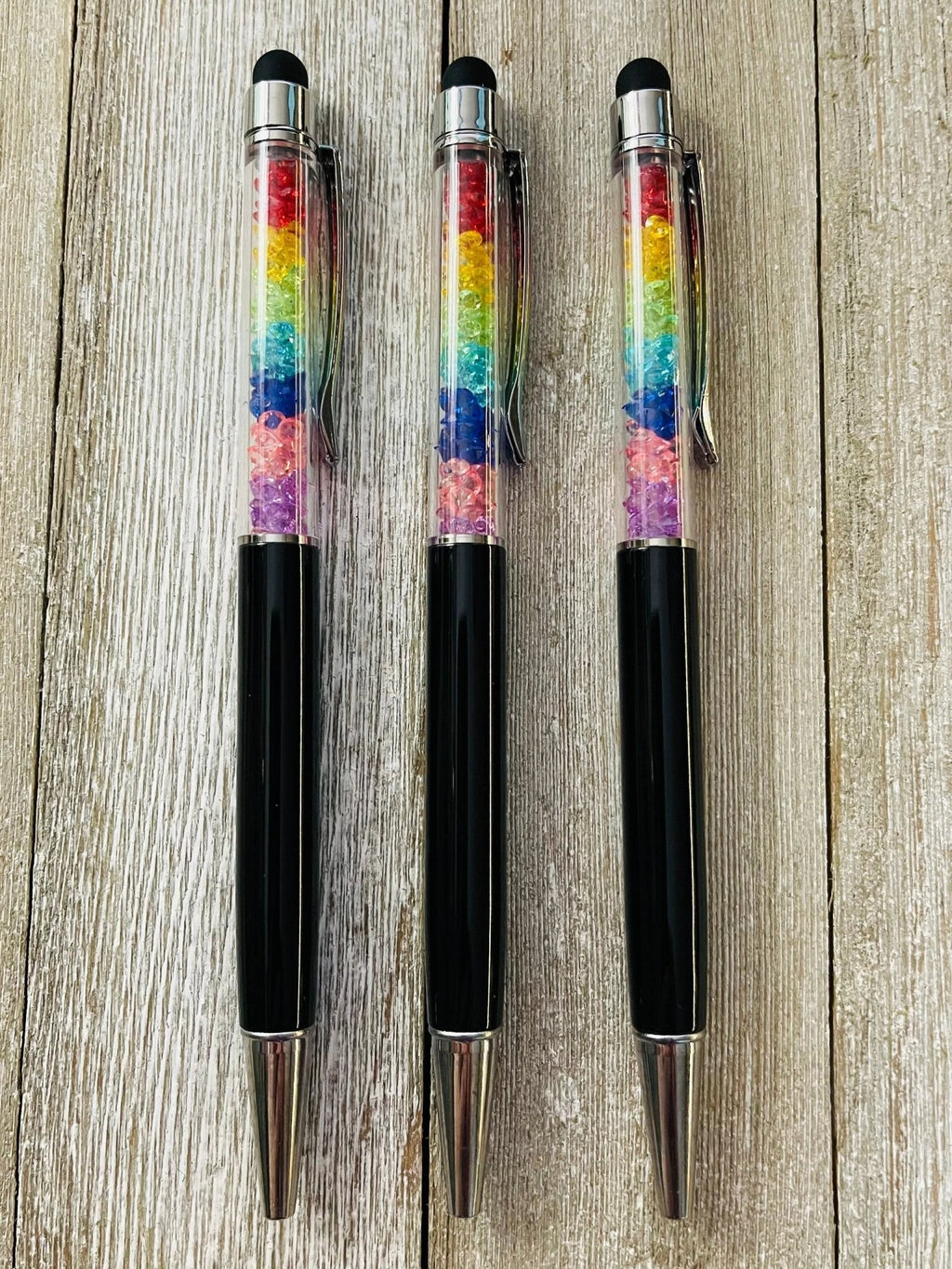 Rainbow Crystals Twist Pen/Stylus by Bespattered Facade