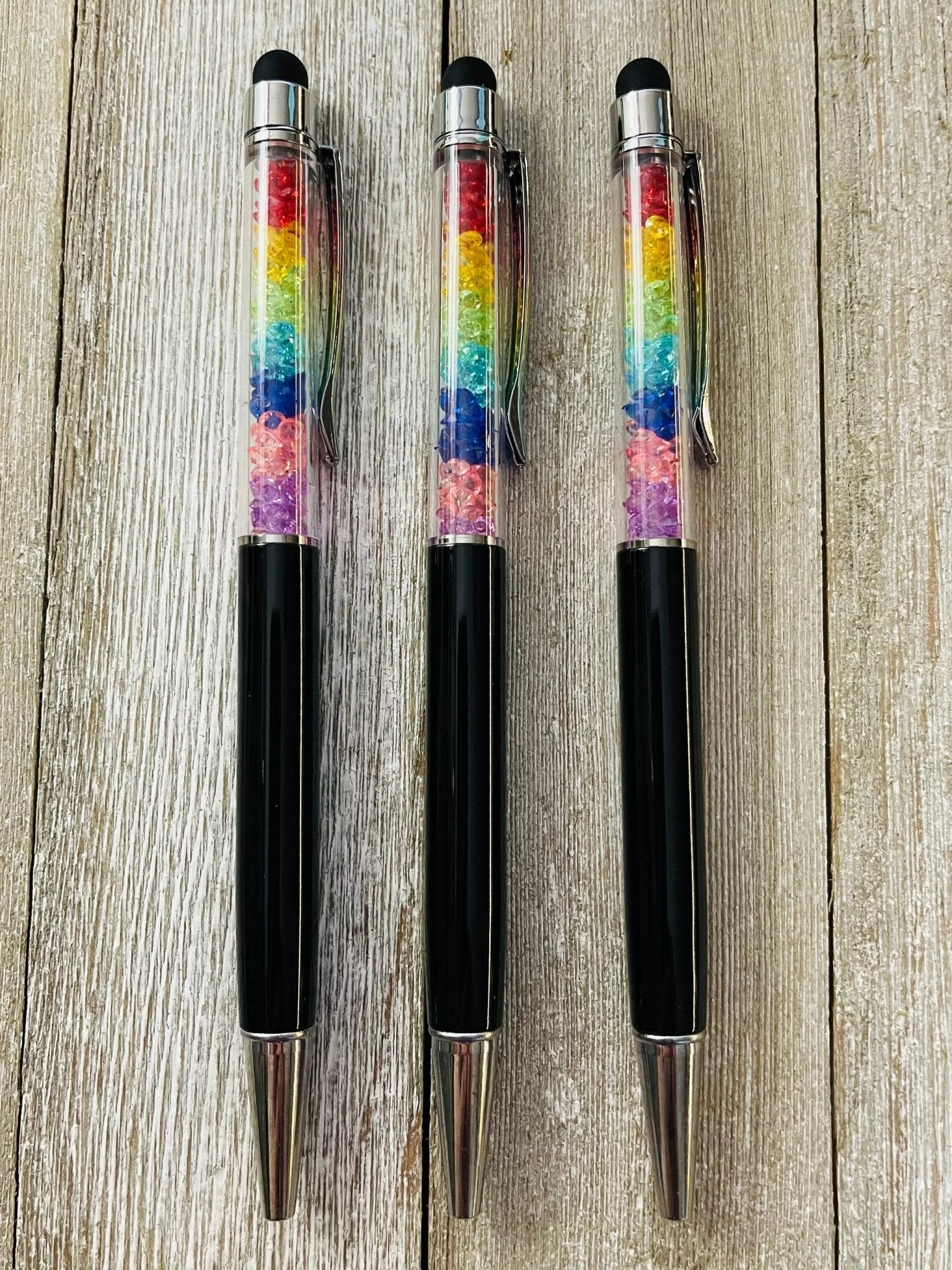 Rainbow Crystals Twist Pen/Stylus by Bespattered Facade