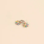 Rainbow Daisy Huggie Hoop Charms by Oh Clementine