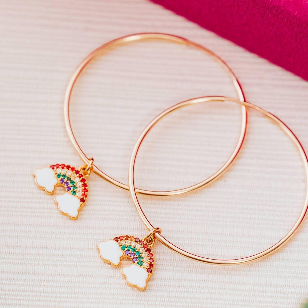 Rainbow Hoop Earrings Earrings La Vie Bien Rainbow Hoop Earrings