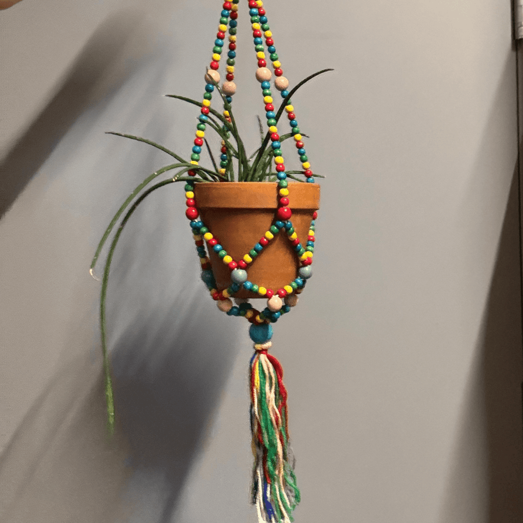 Rainbow Macrame Plant Holder | Bohemian Decorative Hanging Flowerpot Holder Plant Holder La Vie Bien Rainbow Macrame Plant Holder | Bohemian Decorative Hanging Flowerpot Holder