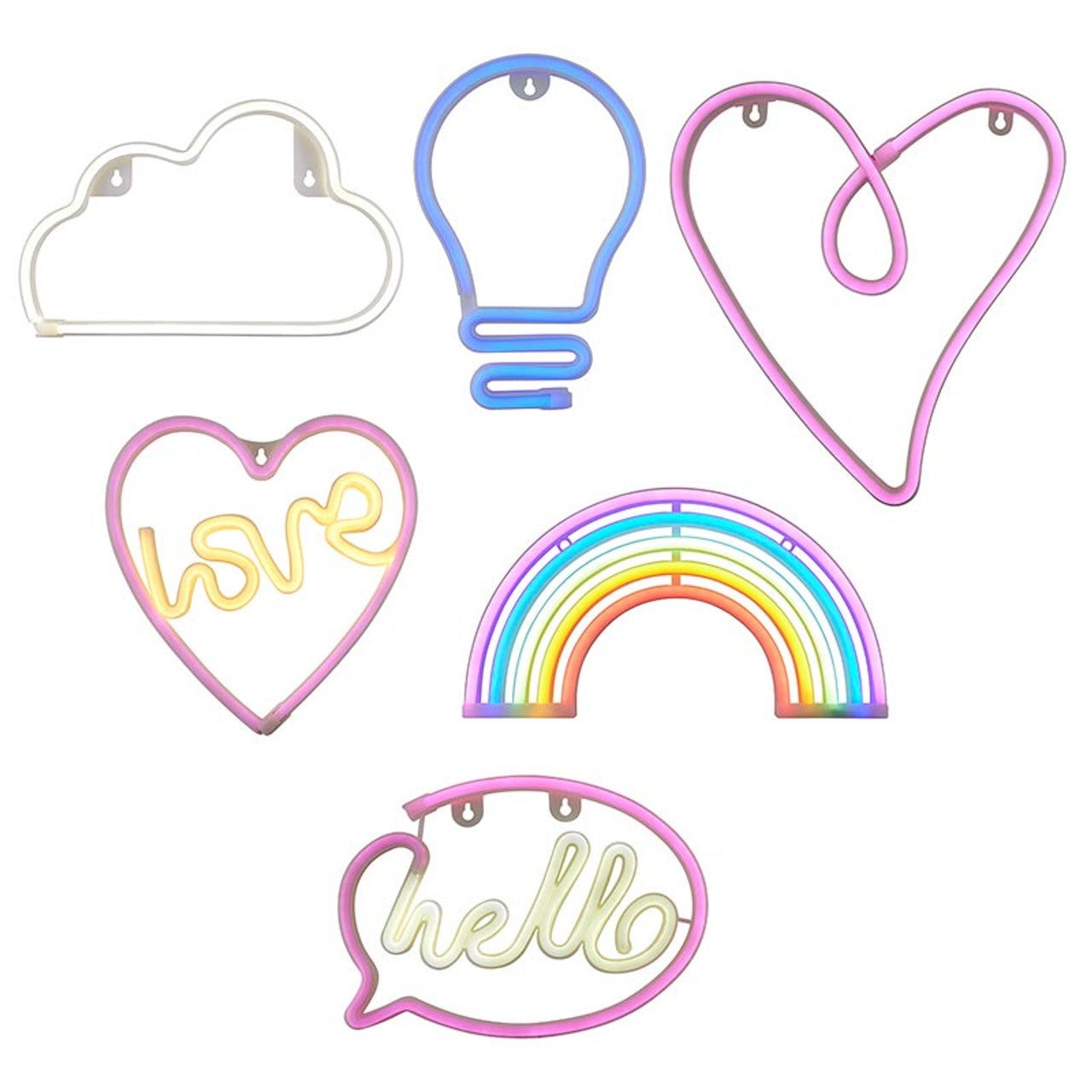 Rainbow Neon LED Light | LGBTQ Pride Retro Wall Art Sign Wall Hanging La Vie Bien Rainbow Neon LED Light | LGBTQ Pride Retro Wall Art Sign
