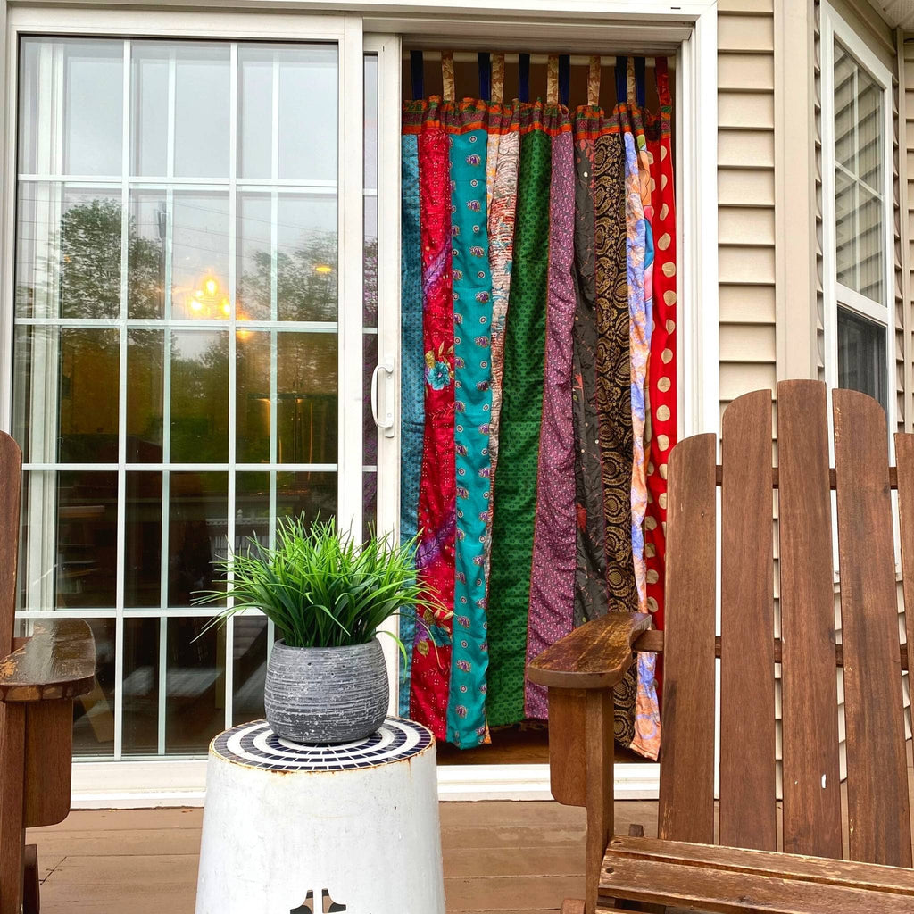 Rainbow Oasis Drapes – Upcycled Boho Curtains Home Decor La Vie Bien Rainbow Oasis Drapes – Upcycled Boho Curtains
