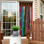 Rainbow Oasis Drapes – Upcycled Boho Curtains Home Decor La Vie Bien Rainbow Oasis Drapes – Upcycled Boho Curtains