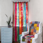 Rainbow Oasis Drapes – Upcycled Boho Curtains Home Decor La Vie Bien Rainbow Oasis Drapes – Upcycled Boho Curtains