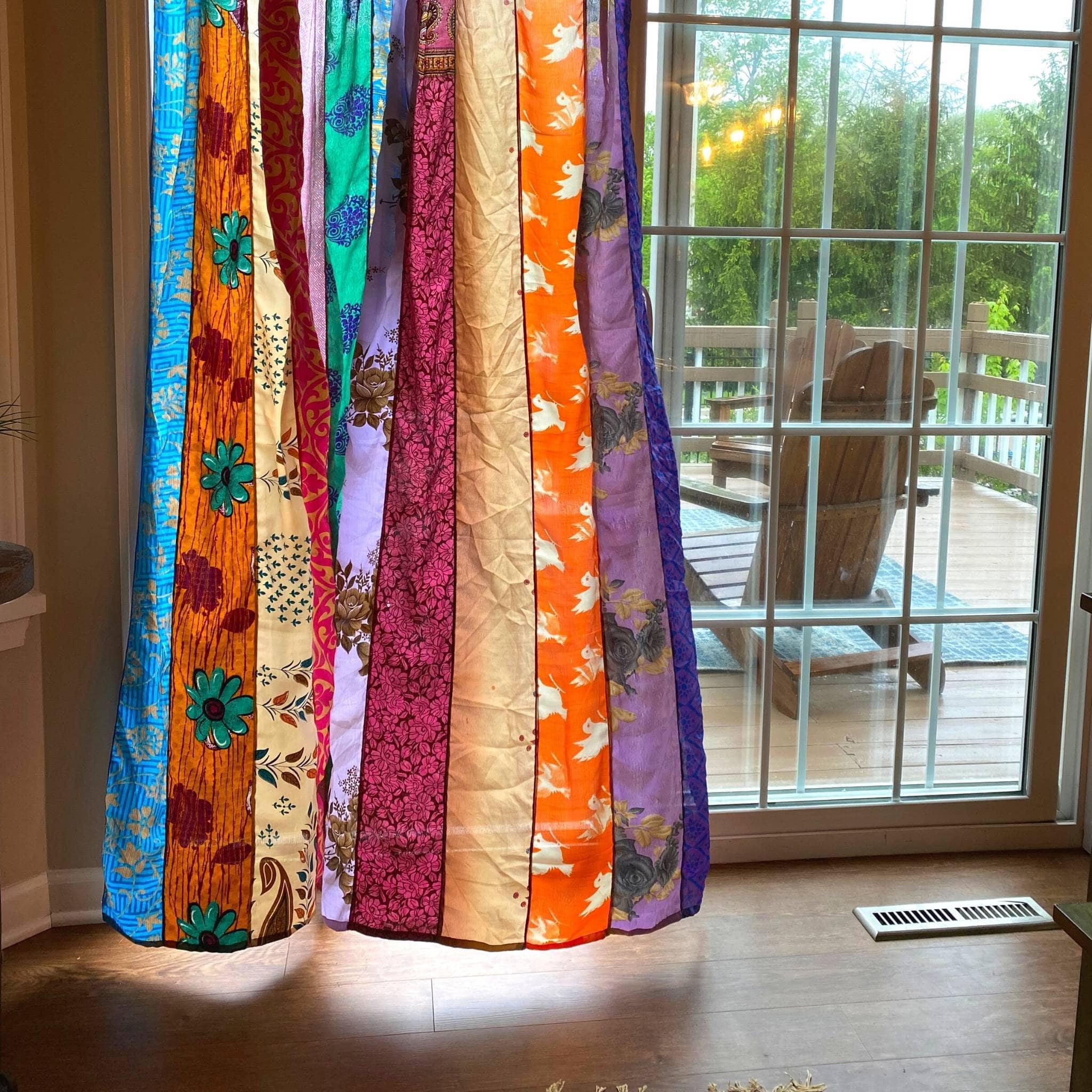 Rainbow Oasis Drapes – Upcycled Boho Curtains Home Decor La Vie Bien Rainbow Oasis Drapes – Upcycled Boho Curtains