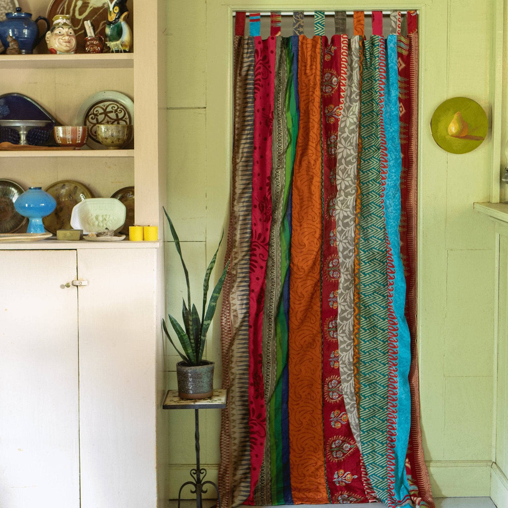 Rainbow Oasis Drapes – Upcycled Boho Curtains Home Decor La Vie Bien Rainbow Oasis Drapes – Upcycled Boho Curtains