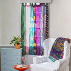 Rainbow Oasis Drapes – Upcycled Boho Curtains Home Decor La Vie Bien Rainbow Oasis Drapes – Upcycled Boho Curtains