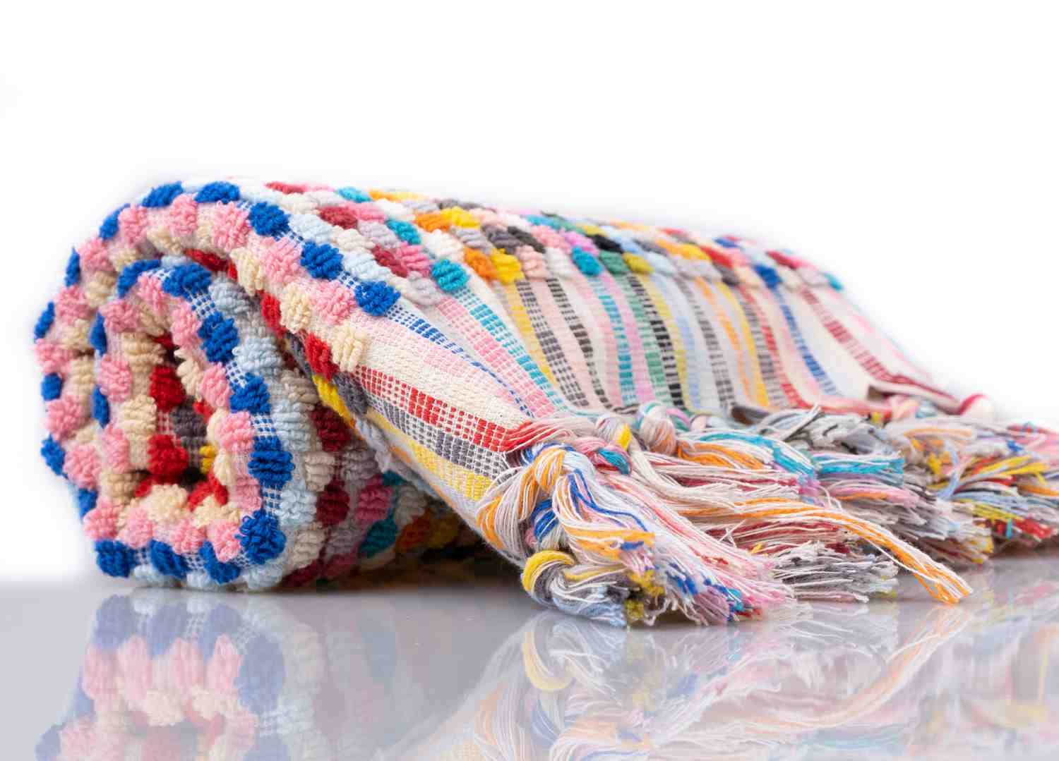 Pom Pom Turkish cotton Hand woven Towel