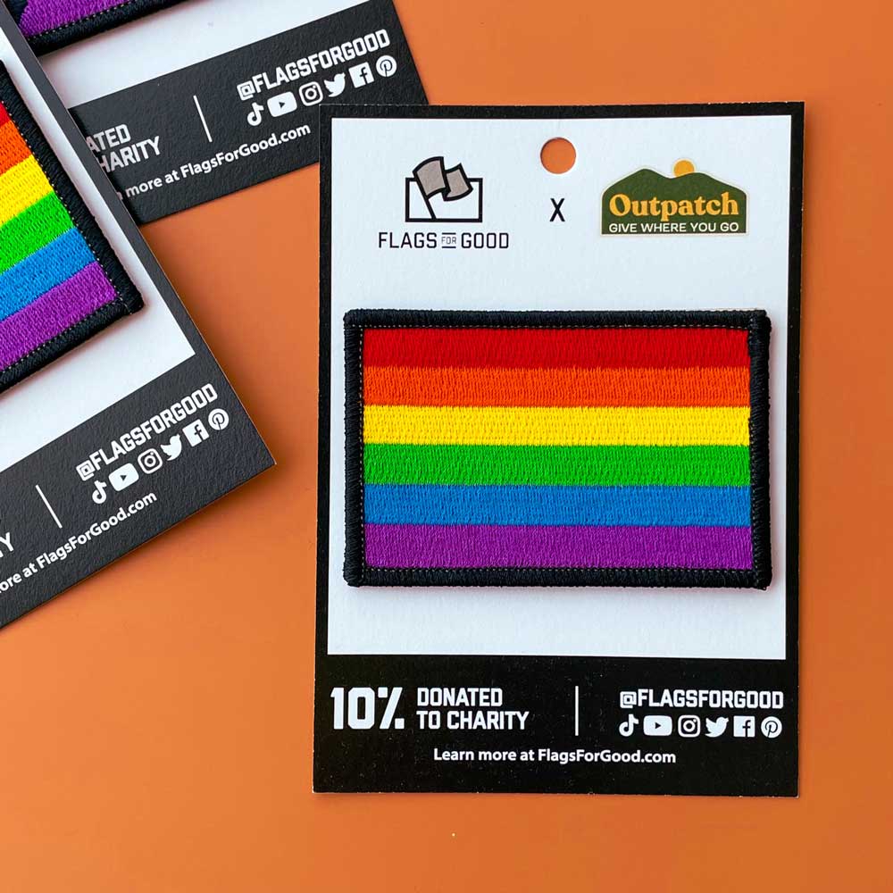Rainbow Pride Flag Stick-On Patch Patch La Vie Bien Rainbow Pride Flag Stick-On Patch