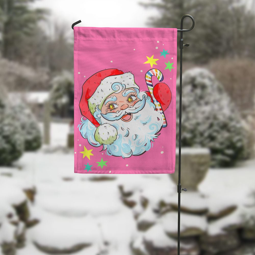 Rainbow Santa Garden Flag Garden Flag La Vie Bien Rainbow Santa Garden Flag